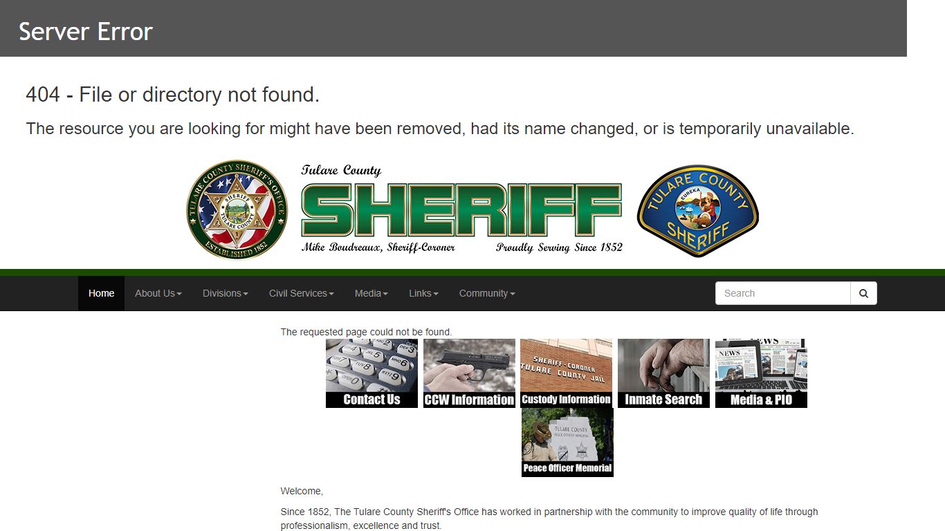 Records Department Information - Tulare County Sheriff